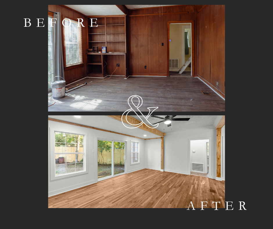Living Room Renovation with Custom Built-ins